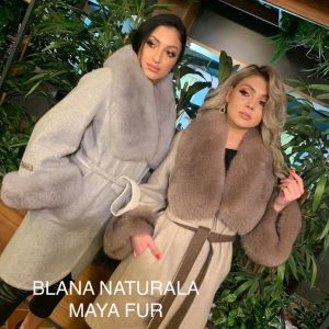 Palton Alpaca cu blana naturala